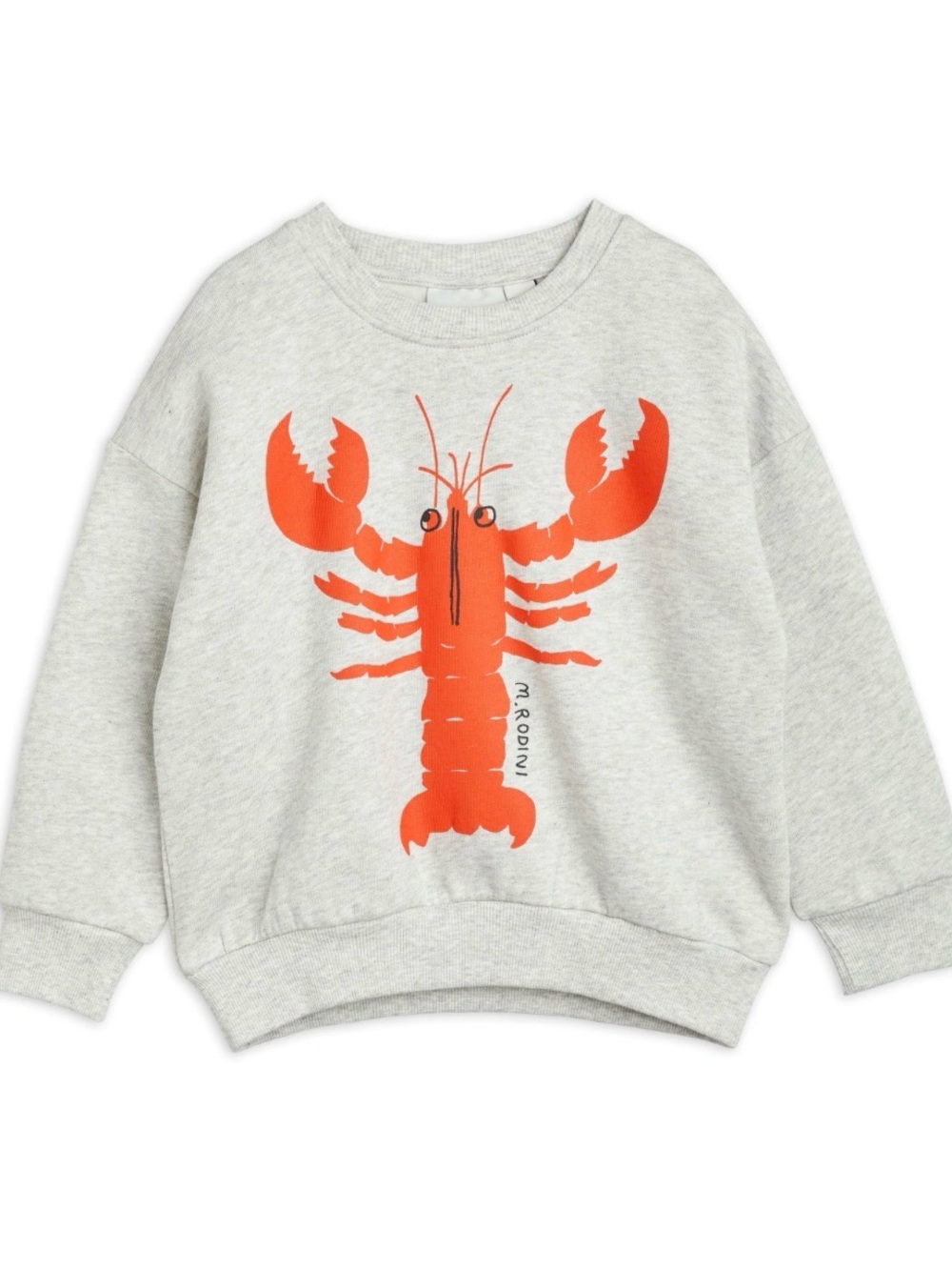 Mini Rodini, Grey Melange Lobster Sweatshirt, Size: 5-7 years